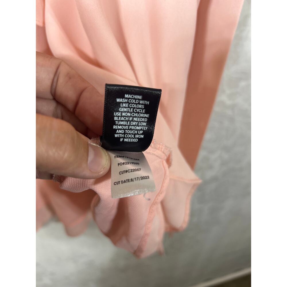 Torrid Wrap Top 3 3X Pink Sheer Ruffle Tunic Mini Dress Long Sleeve Peasant - Picture 8 of 11